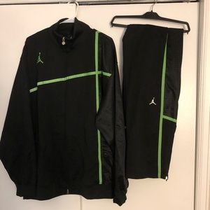 JORDAN Black & Green Jacket and Pants